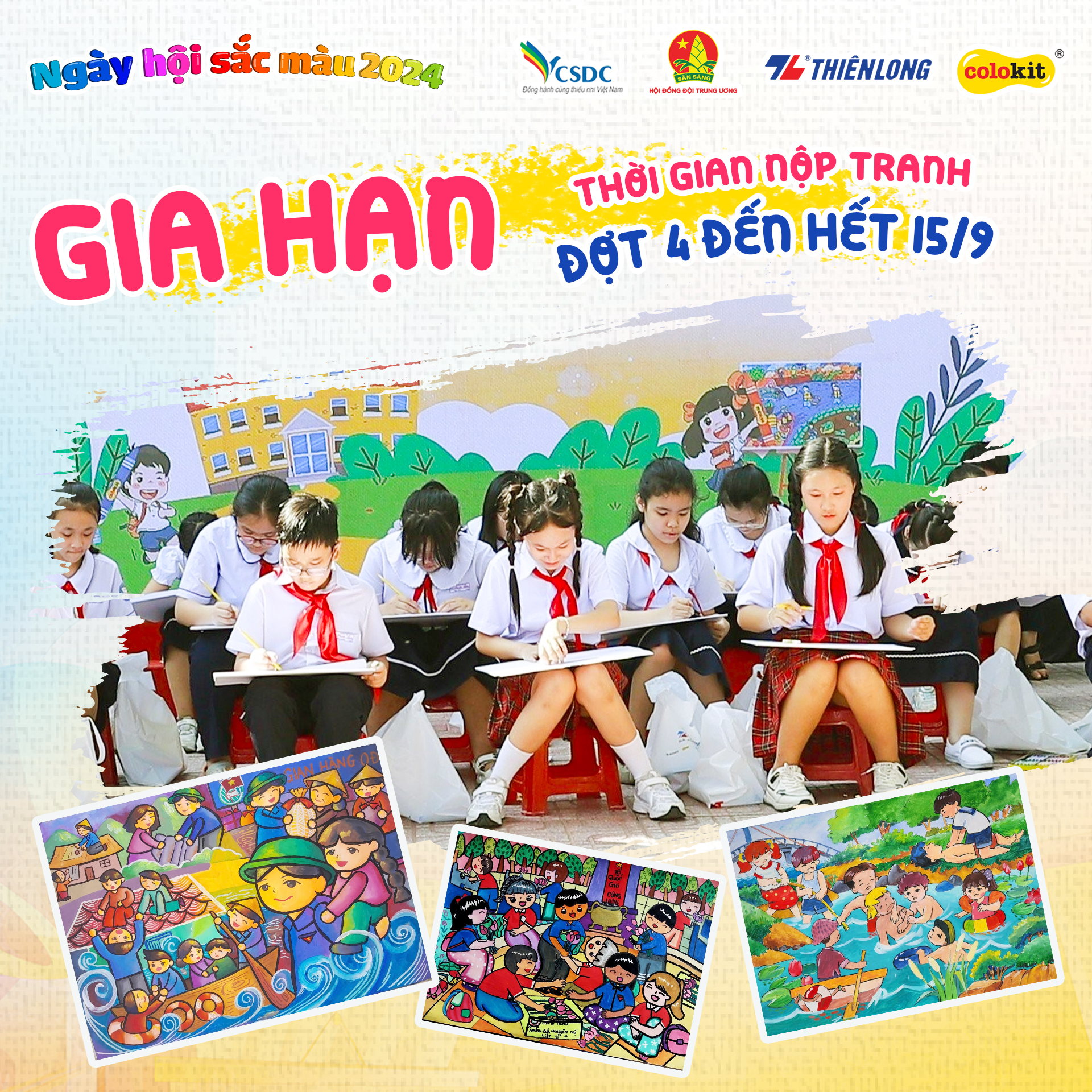 Gia hạn thời gian nộp bài dự thi Đợt 4 đến hết ngày 15/09/2024 (thay vì ngày 25/08/2024)